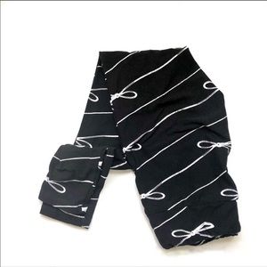 LLR Black and White Bow Leggings